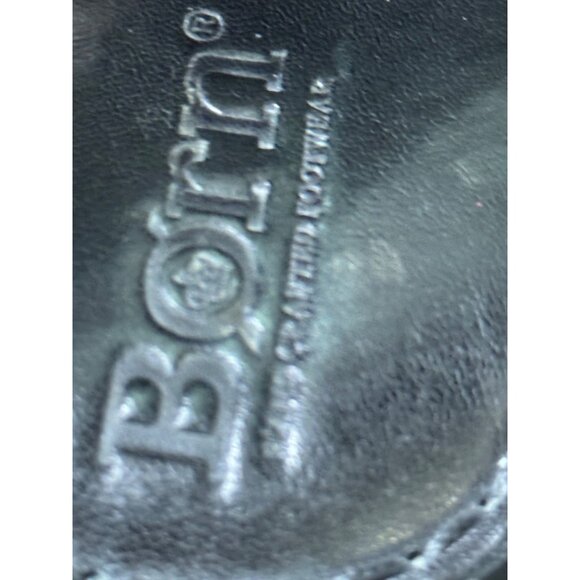 Born Women's Black Leather Heeled Sandals Size 8 - Picture 7 of 11